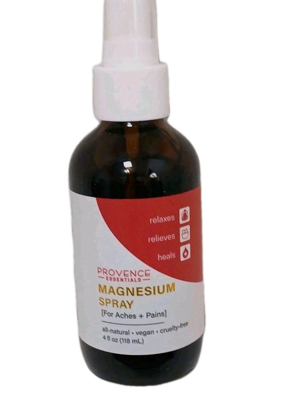Natural Magnesium Spray 4oz Vegan‎ for Aches Pain Inflammation Muscle Relief USA